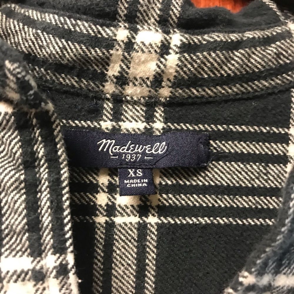 Madewell Flannel boyfriend Shirt Rutherford Plaid - Picture 3 of 5